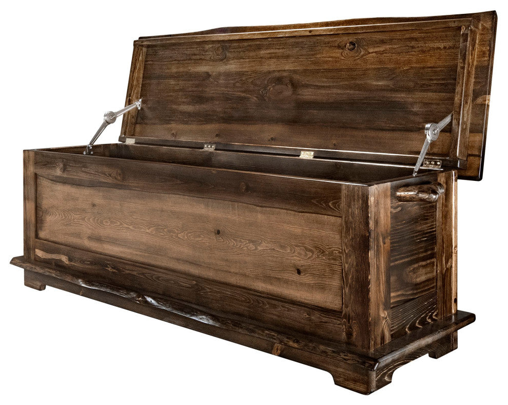 Big Sky Collection Live Edge, 4' Blanket Chest, Provincial Stain
