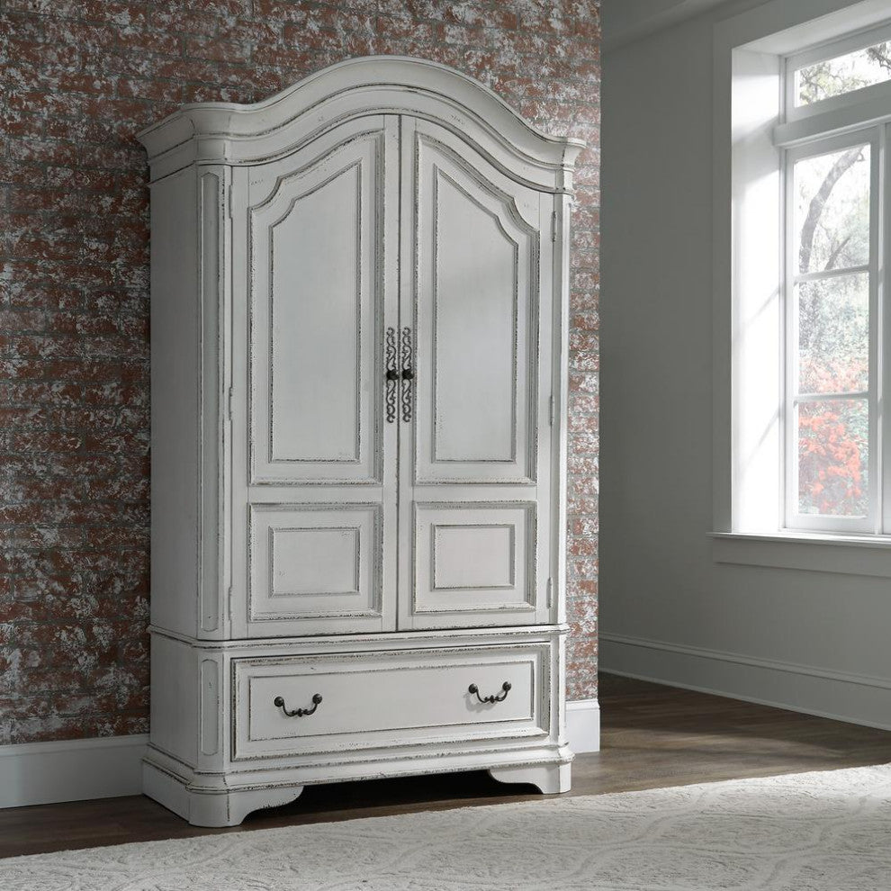 Armoire (244-BR-ARM), Antique White Finish