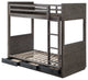 ACME Estevon Twin/Twin Bunk Bed, Gray Oak Finish