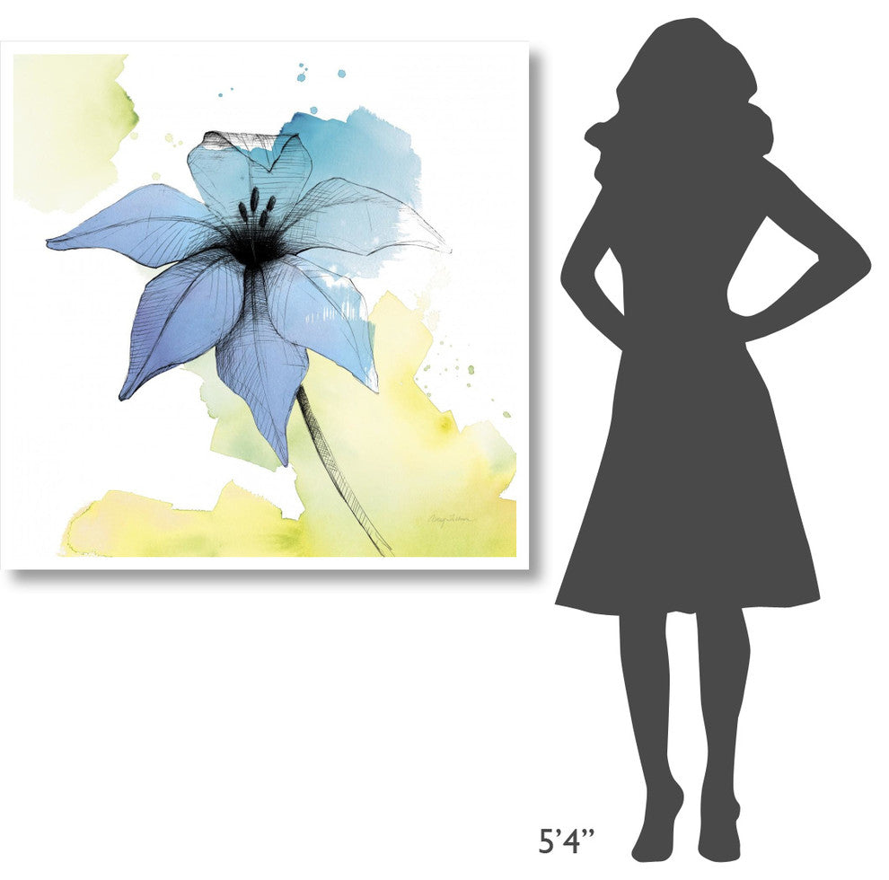 "Watercolor Graphite Flower V" Digital Paper Print by Avery Tillmon, 42"x42"