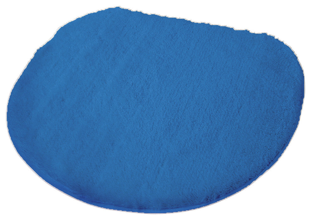 Cotton Non Slip Washable Bathroom lid cover, Kansas, Blue