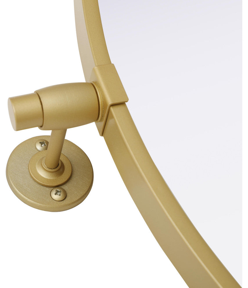 Home Living 24x24 Pivot Mirror, Brass