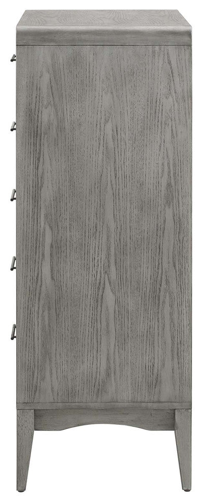 Platform Bed Chest Nightstand Set, Full Size, Wood, Gray, Modern Room