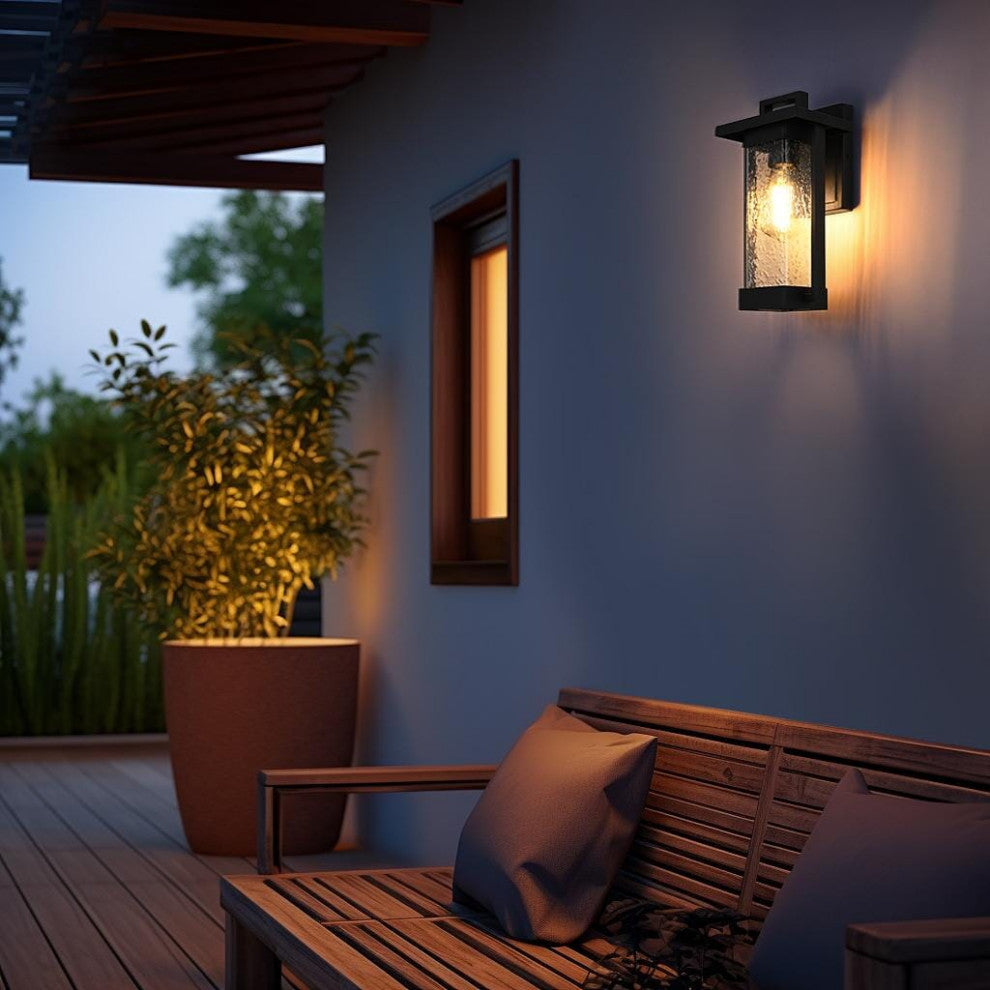 Home Living 6.5" Outdoor Wall Sconce, Black