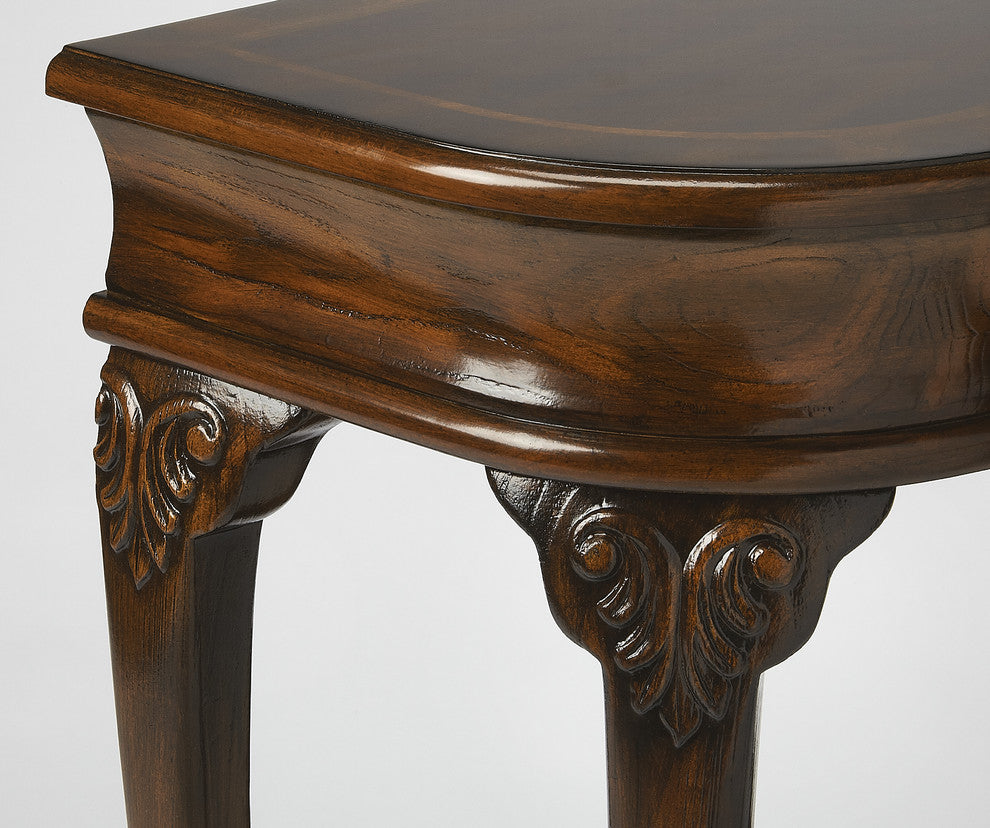 Ridgeland Console Table, Cherry, Dark Brown