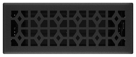 Templar Floor Register, Black Iron, 4 X 12