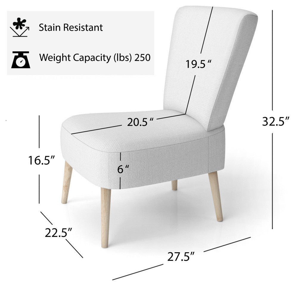 Black and White Striped Pattern Chair, Side Chair