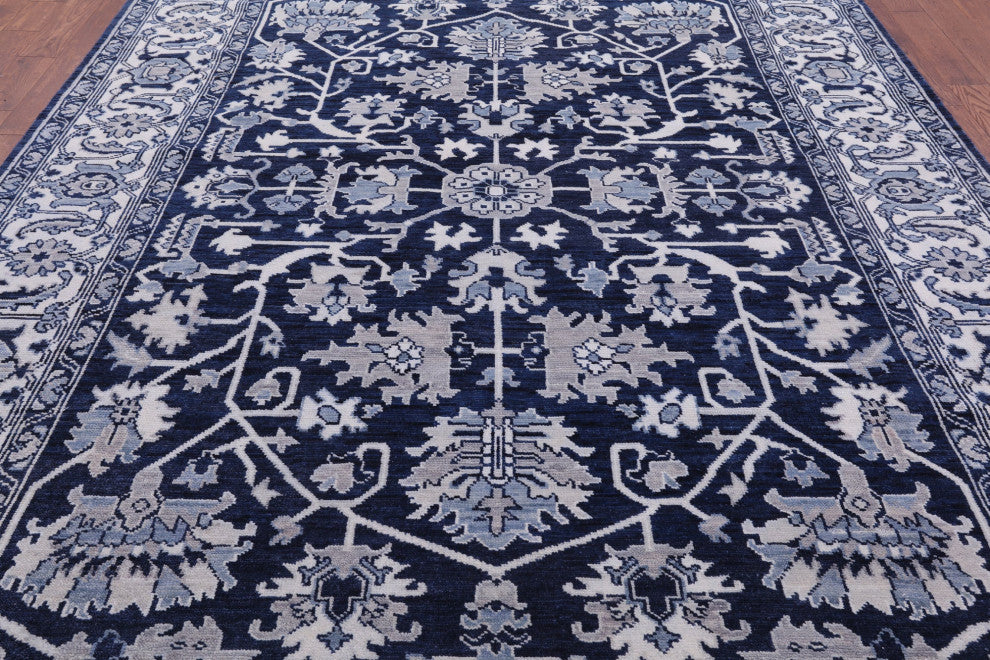 9' 1" X 12' 0" Persian Heriz Serapi Handmade Wool Rug - Q13705