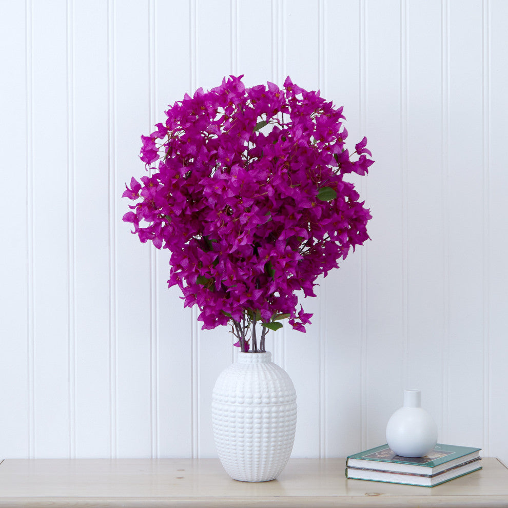 40in. Artificial Purple Bougainvillea Arrangement with Vase