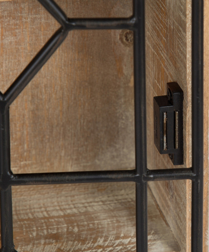 Megara Farmhouse Chic Wall Mounted Display Cupboard