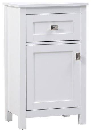 18" Wide Bathroom Storage Freedstanding Cabinet, White