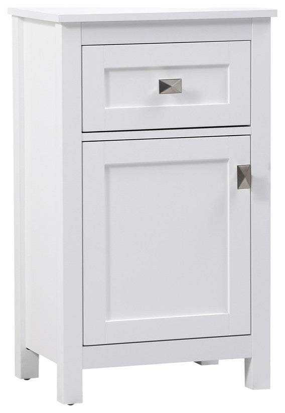 18" Wide Bathroom Storage Freedstanding Cabinet, White