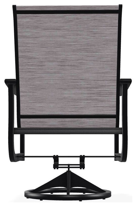 St. Catherine Sling Outdoor Swivel Rocker, Fossil/Black