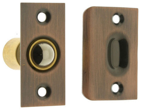 Genuine Solid Brass Wide Square Roller Ball Catch, Antique Copper
