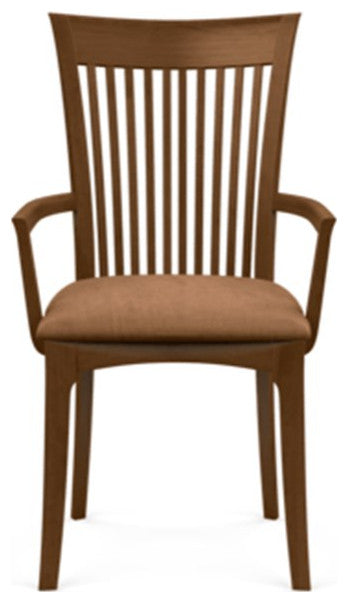 Copeland Sarah Upholstered Armchair, Saddle Cherry, Dark Brown Microsuede