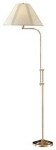 68" Bronze Adjustable Traditional Shaped Floor Lamp With Beige Empire Shade