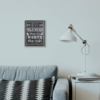 Risk Black and White Inspirational Word Chalk, 10"x15"