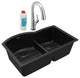 Quartz Classic 33" Undermount Sink Kit With Filtered Faucet, Black