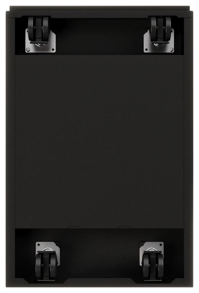 Hirsh 23-in Deep Mobile Metal Pedestal 3-Drawer Box/Box/File Black