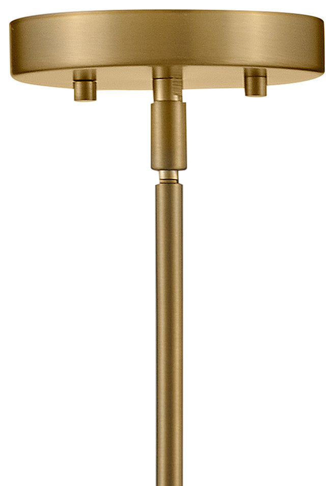 Lark Haddie 11" Modern Pendant Light, Lacquered Brass