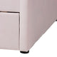 Mansi Modern Light Pink Velvet Fabric Upholstered Twin Size 2-Drawer Daybed