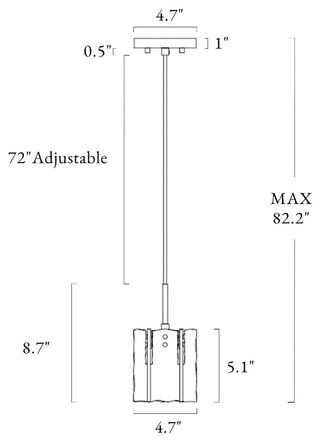 LNC Tucana Polished Gold Matte Black Modern Pendant Light, Textured Glass, 1-Light