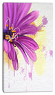 Lovely Purple Flower Watercolor, Floral Canvas Art Print, 16"x32"