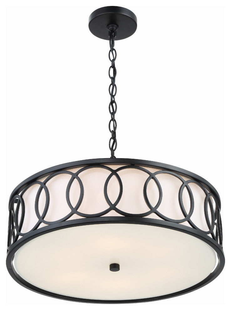 Libby Langdon for Crystorama Graham 6-Light Matte Black Chandelier