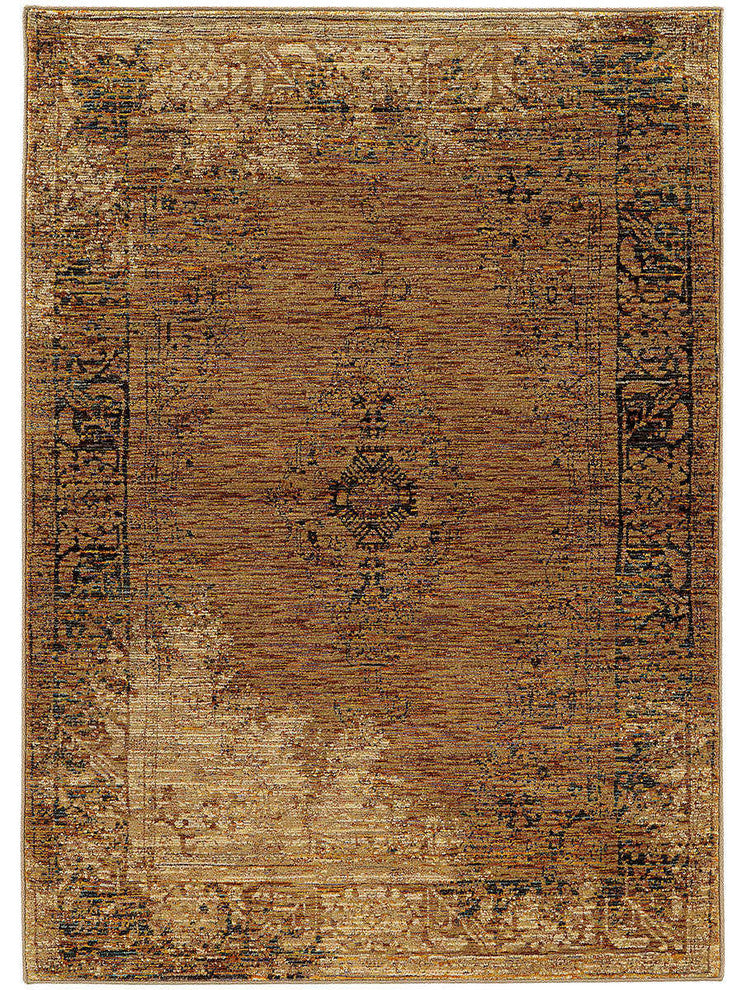 Oriental Weavers Andorra Gold/ Brown Oriental Indoor Area Rug 3'3"X5'2"