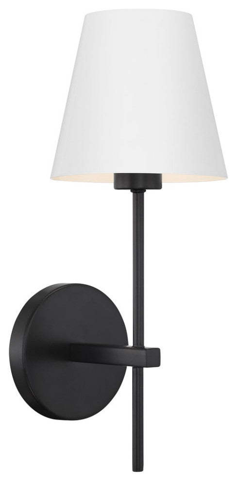 Crystorama Xavier 1 Light Wall Sconce XAV-B8321-MK, Matte Black
