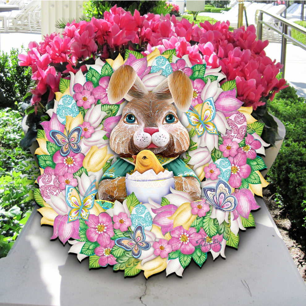 Bunny Wreath Door Hanger