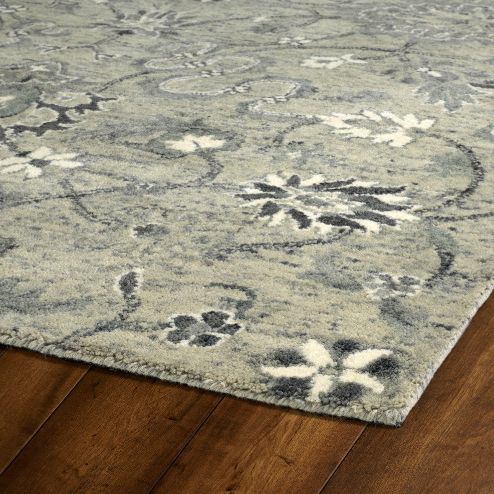 Kaleen Chancellor Collection Gray Heathergray Runner 2'6"x8'
