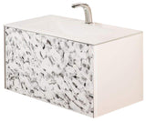 Sila Luxury Murano Glass Drop-In Single Bathroom Vanity 32", White