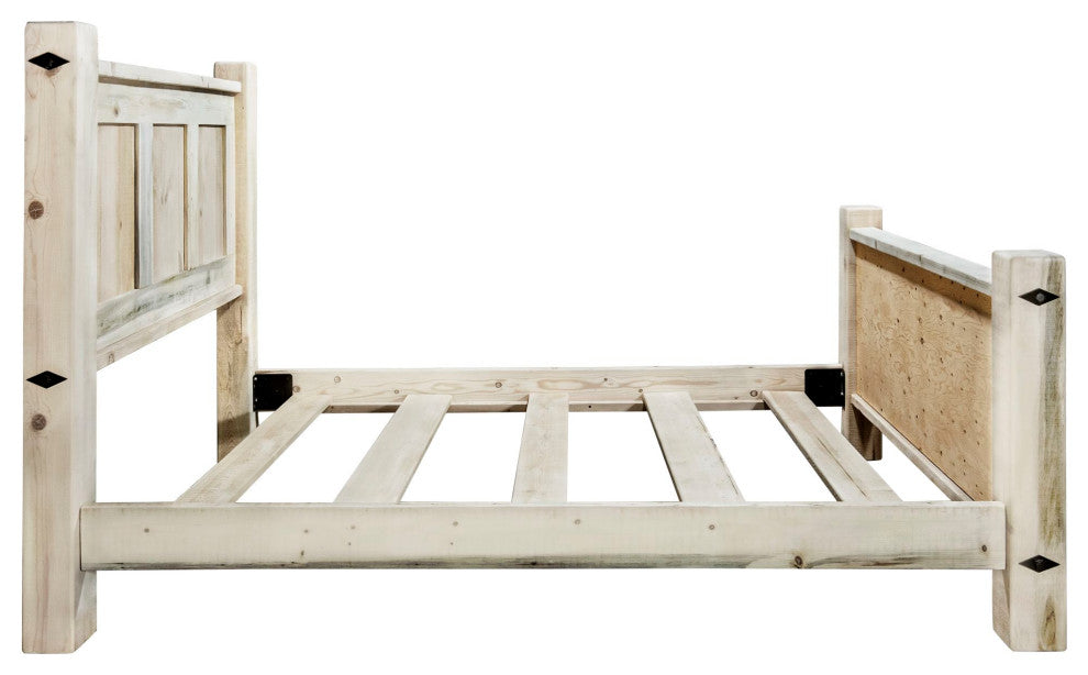 Big Sky Collection Rugged Sawn Panel Bed, Cal King,  Natural