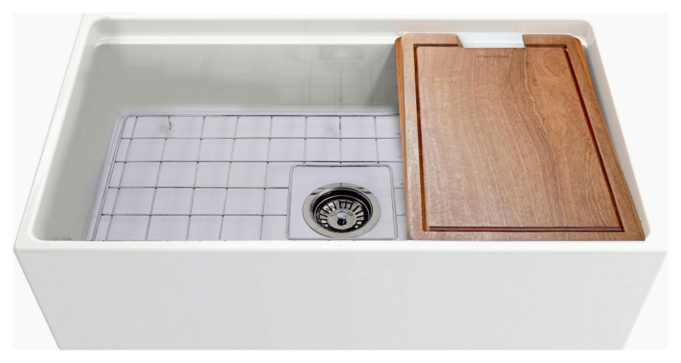 Nantucket T-PS33W 33-inch Cape Collection Workstation Fireclay Apron Sink with