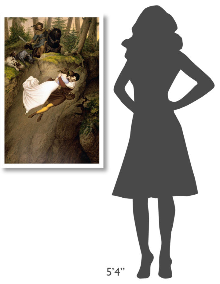 "Leap from the Rock" Print by Julius Schnorr von Carolsfeld, 25"x38"