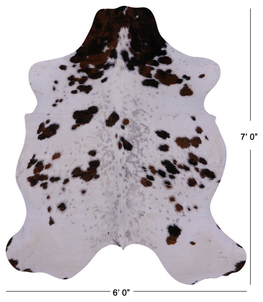 7' 0" X 6' 0" Natural Cowhide Rug C1870