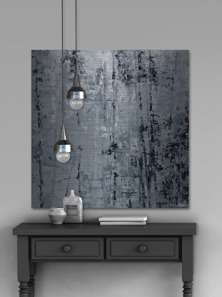 "Forest Shadow II" Painting Print on Brushed Aluminum, 18"x18"