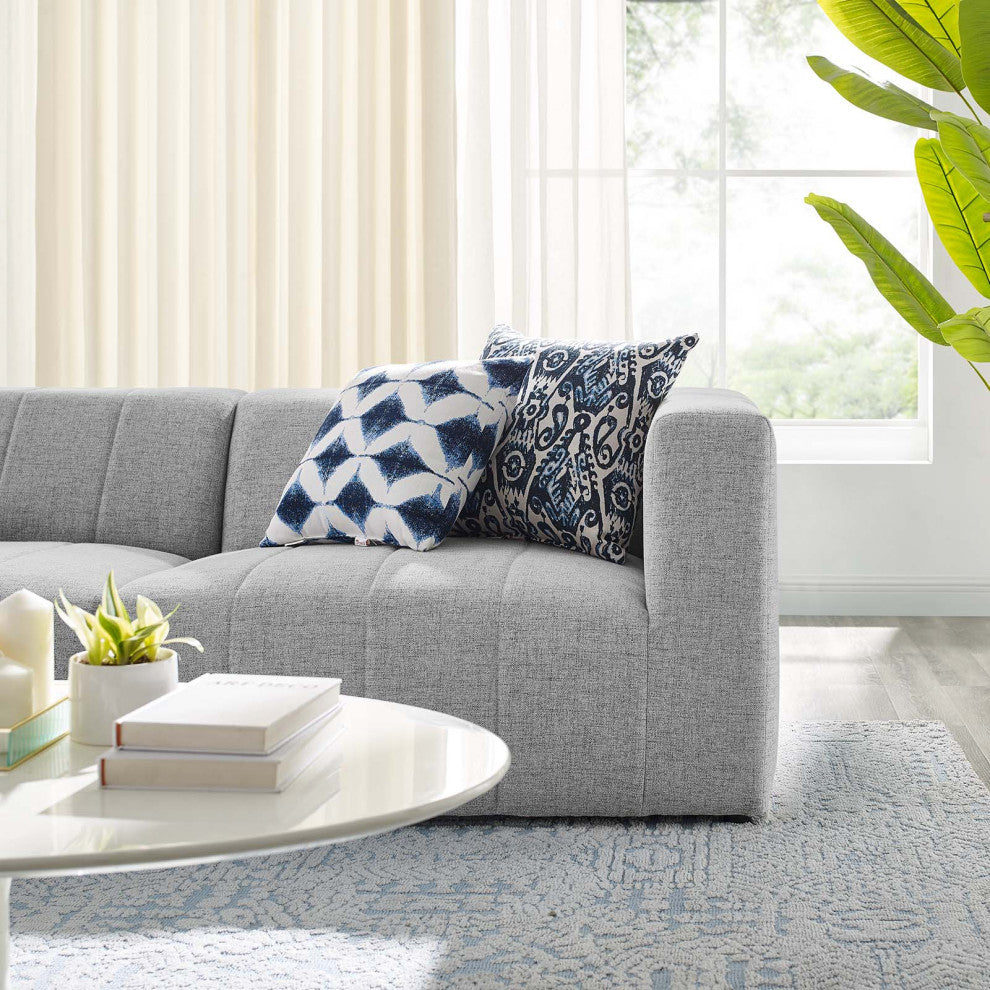 Bartlett Upholstered Fabric Upholstered Fabric 2-Piece Loveseat Light Gray
