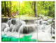 "Erawan Waterfall in Kanchanaburi" Photography Metal Wall Art, 3 Panels, 36"x28"