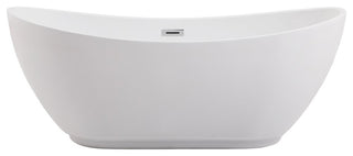 Issac 62" Soaking Bathtub, Glossy White