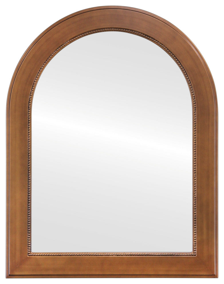 Yvonne Framed Vanity Mirror, Crescent Cathedral, 28.4"x36.4", Autumn Bronze