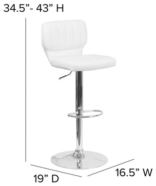White Vinyl Barstool