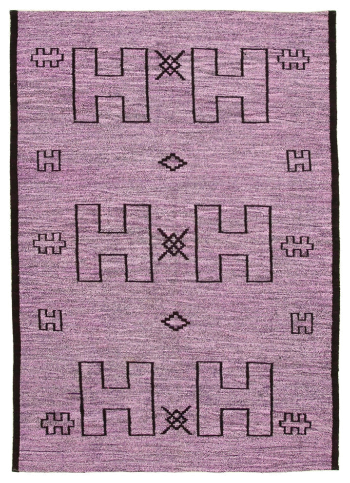 Rug N Carpet - Hand-knotted Turkish 6' 3'' x 8' 11'' Unique Wool Kilim Rug