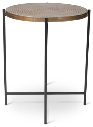 Elements Navi End Table Antique Brass