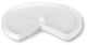 24" Polymer Kidney Lazy Susan Shelf Only White Rev-A-Shelf 3471-24-11-52