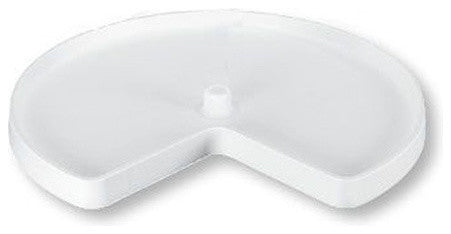 24" Polymer Kidney Lazy Susan Shelf Only White Rev-A-Shelf 3471-24-11-52