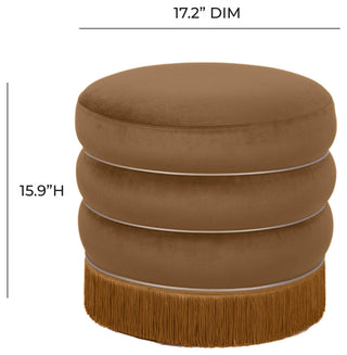 Lakka Chocolate Velvet Ottoman