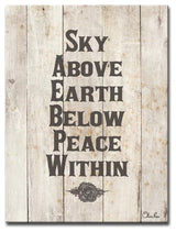 Sky Earth Peace' Inspirational Canvas Art by Olivia Rose