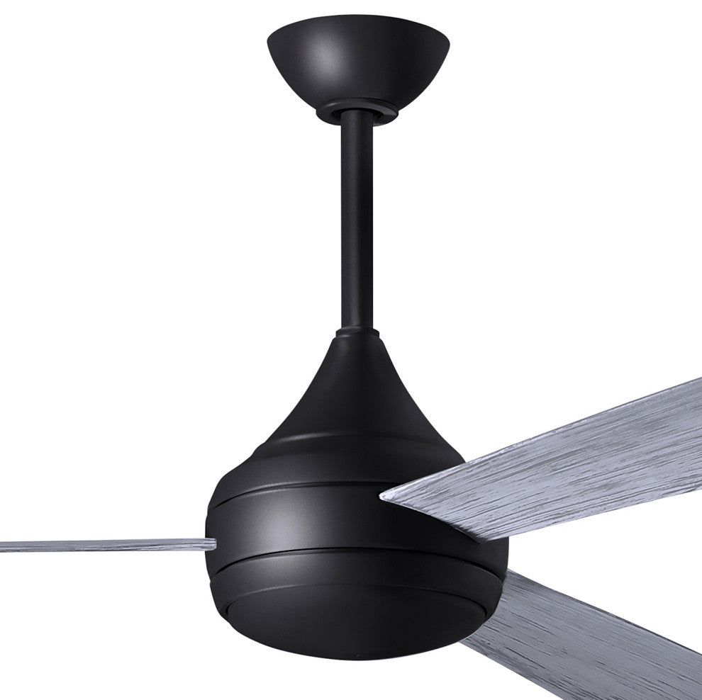 Donaire Paddle Fan Integrated LED, Matte Black, Barnwood Tone Blades